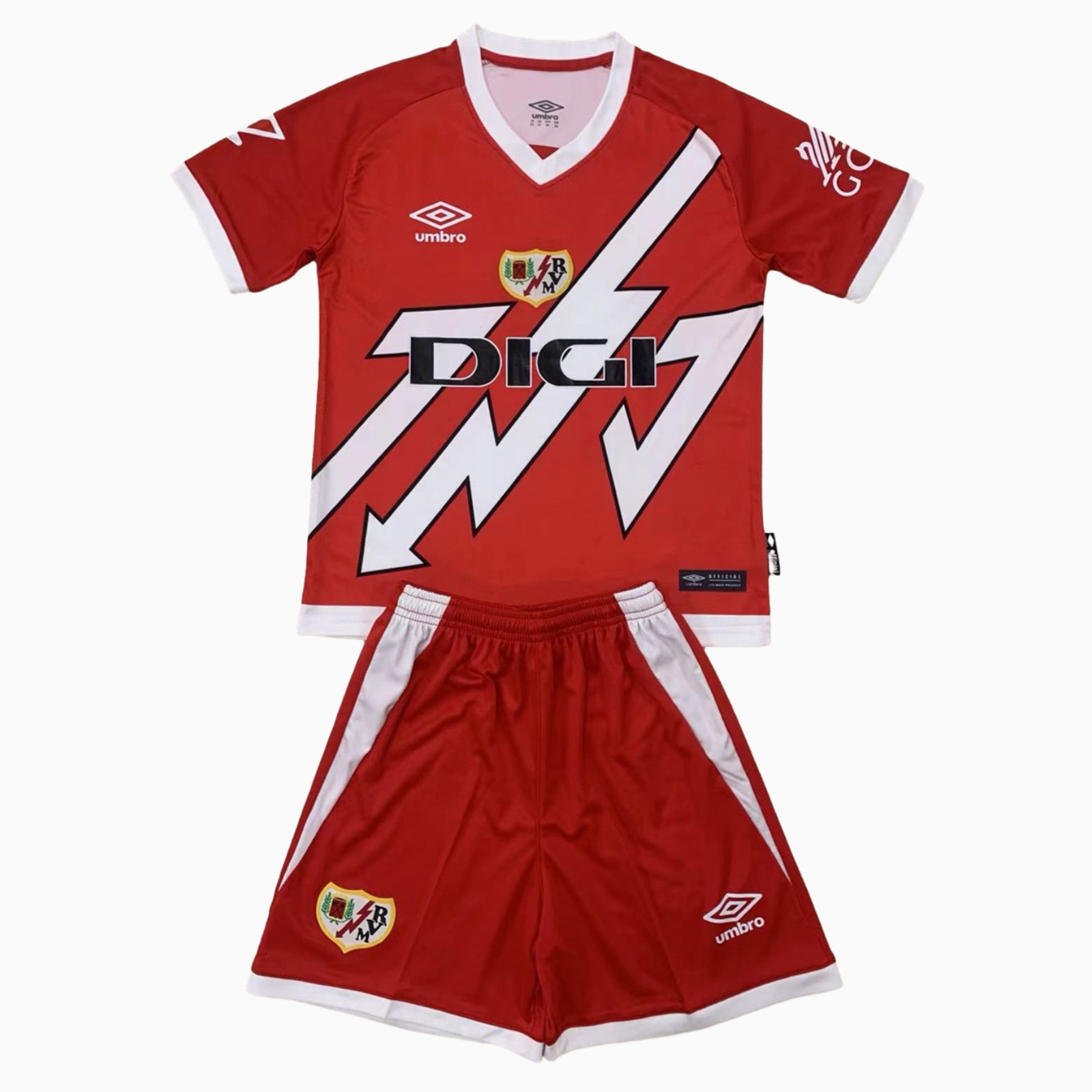 Rayo Vallecano 24-25 Away Men's Adult Jersey Set - Fans Version - ManixJersey