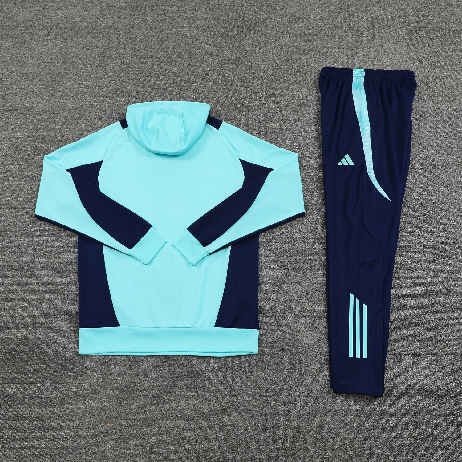 Arsenal 24-25 Training Hoodie Set - Cyan Hoodie and Deep Blue Pants - ManixJersey