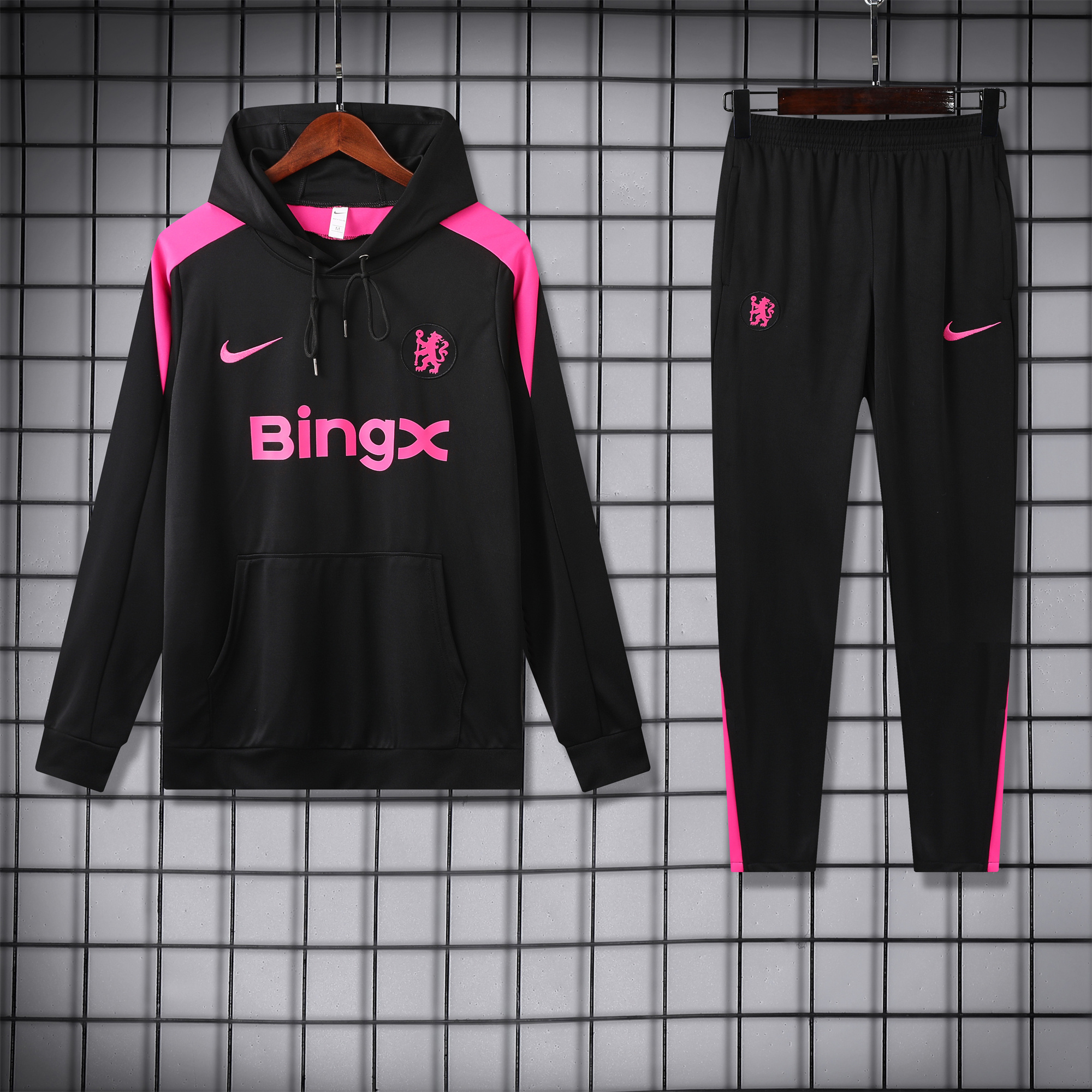 C.H.E.L.S.E.A 24-25 Training Hoodie Set - Black Hoodie and Black Pants - ManixJersey