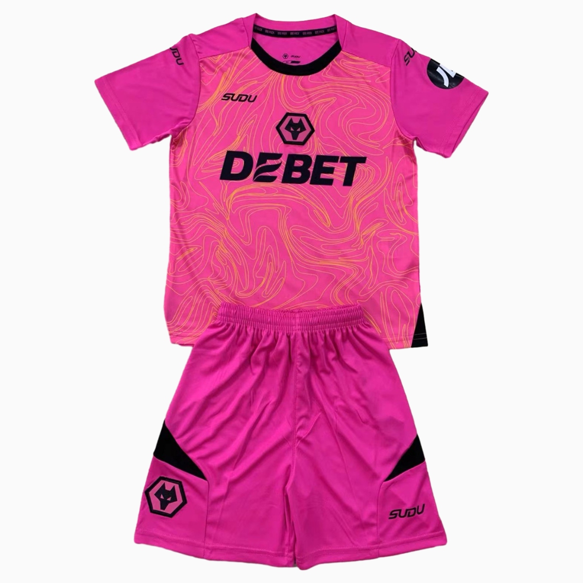 Wolverhampton Wanderers Wolves 24-25 Goalkeeper Pink Men's Adult Jersey Set - Fans Version - ManixJersey