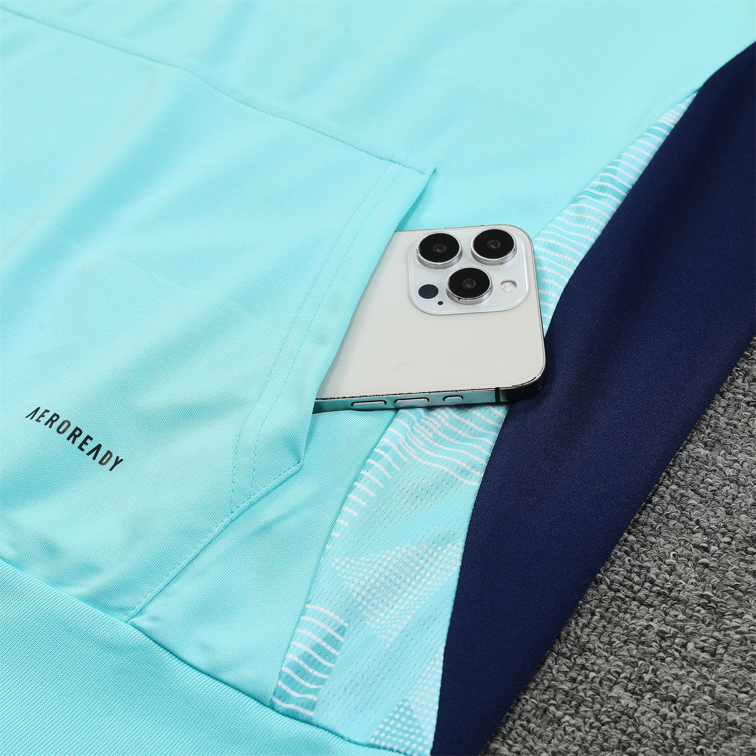 Arsenal 24-25 Training Hoodie Set - Cyan Hoodie and Deep Blue Pants - ManixJersey