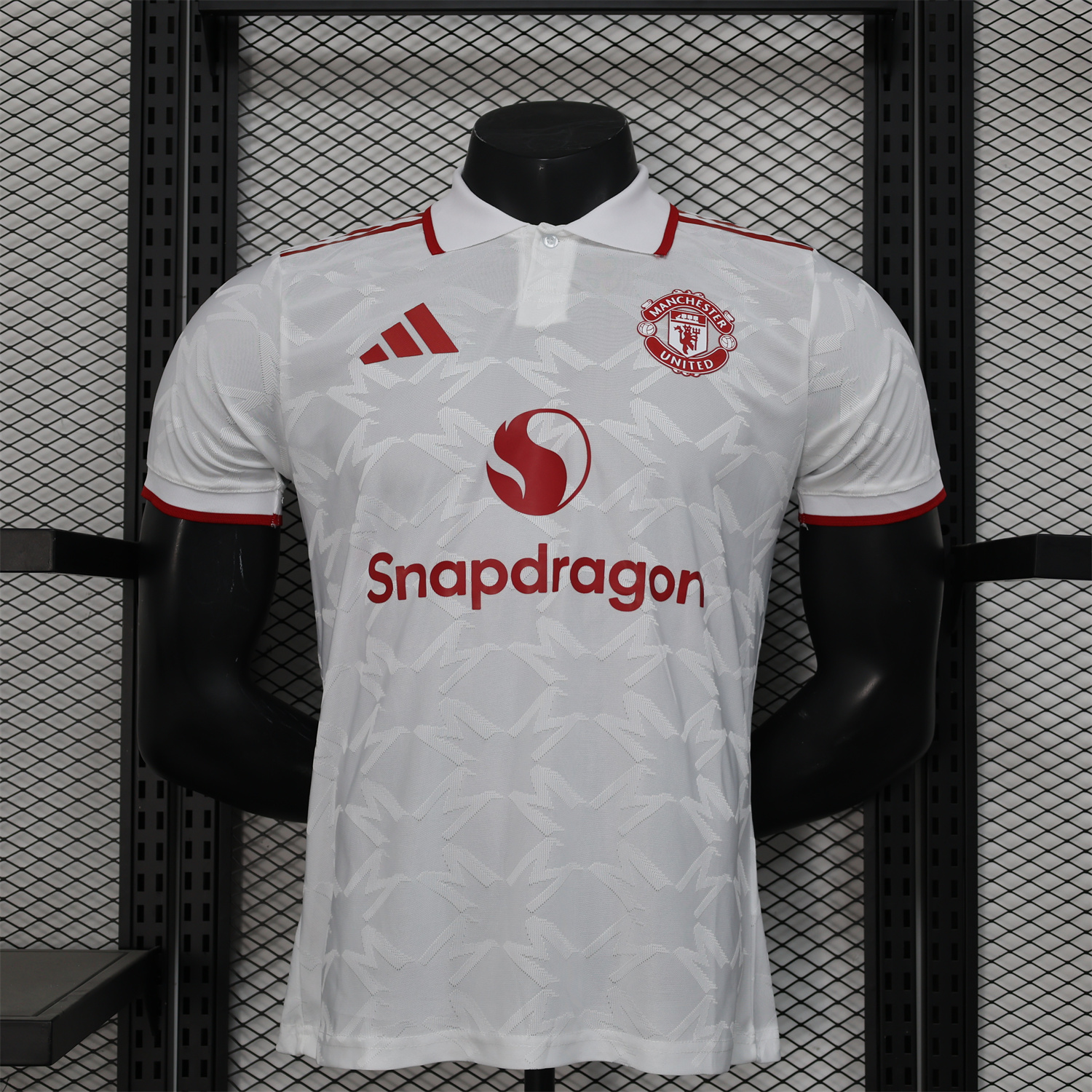 Manchester United 24-25 White POLO Jersey - Player Version - ManixJersey