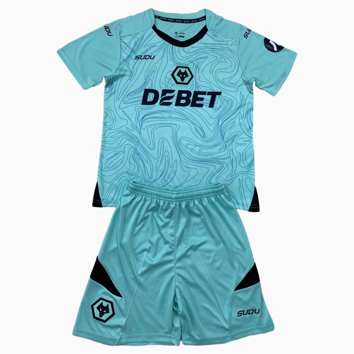 Wolverhampton Wanderers Wolves 24-25 Goalkeeper Lake Blue Men's Adult Jersey Set - Fans Version - ManixJersey