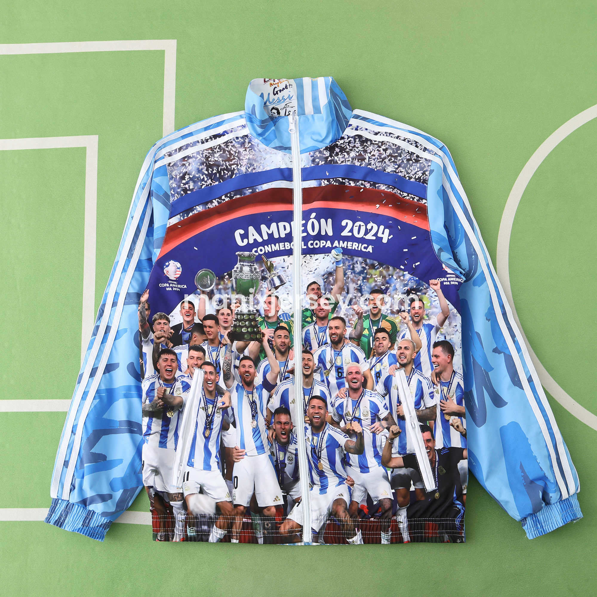 Argentina 24-25 Blue Double Sided Reversible Windbreaker - 2024 Copa America Championship - ManixJersey
