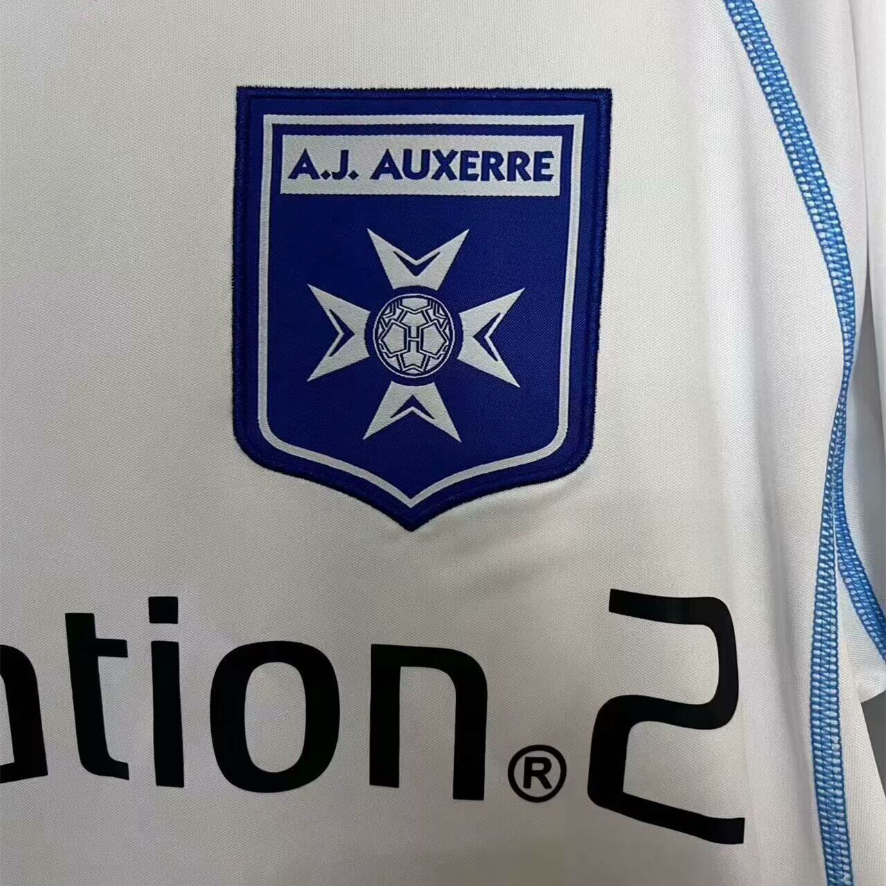 Retro AJ Auxerre 2003-04 Home Long Sleeves Jersey - ManixJersey