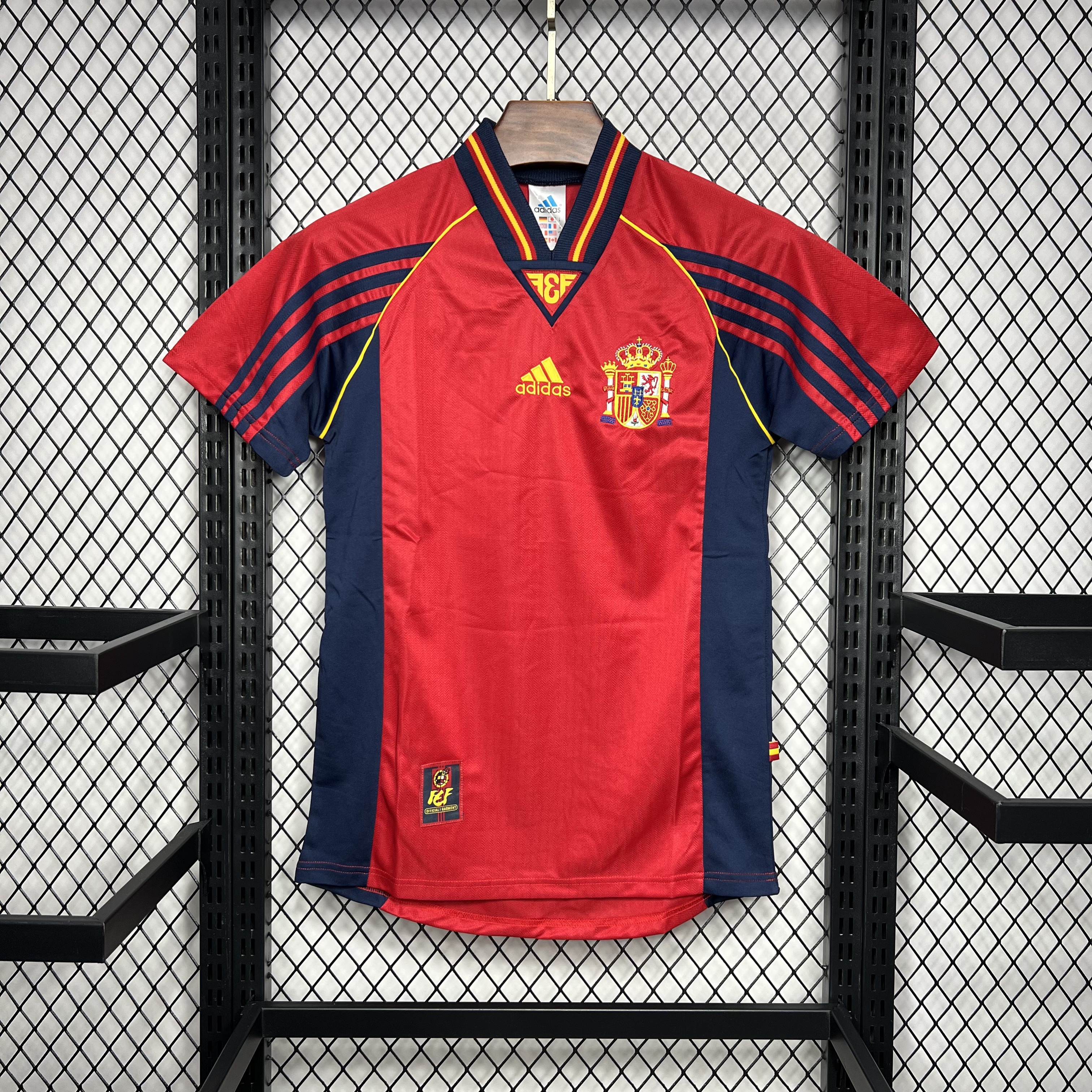 Retro Spain 1998 Home Stadium Jersey - ManixJersey