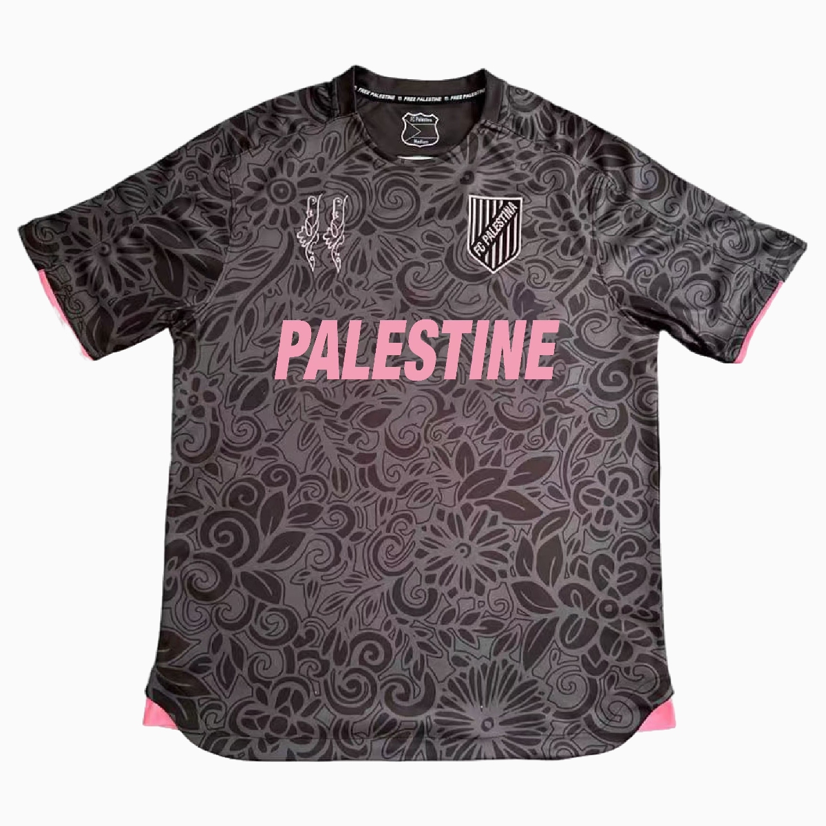 FC Palestina 23-24 Black Patterned Jersey with English - ManixJersey