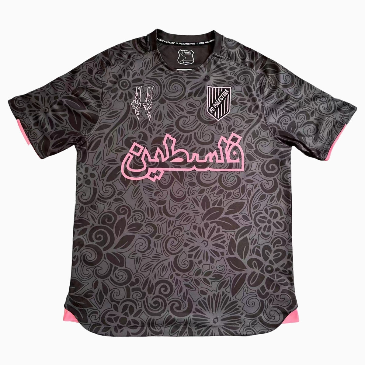 FC Palestina 23-24 Black Patterned Jersey with Arabic - ManixJersey