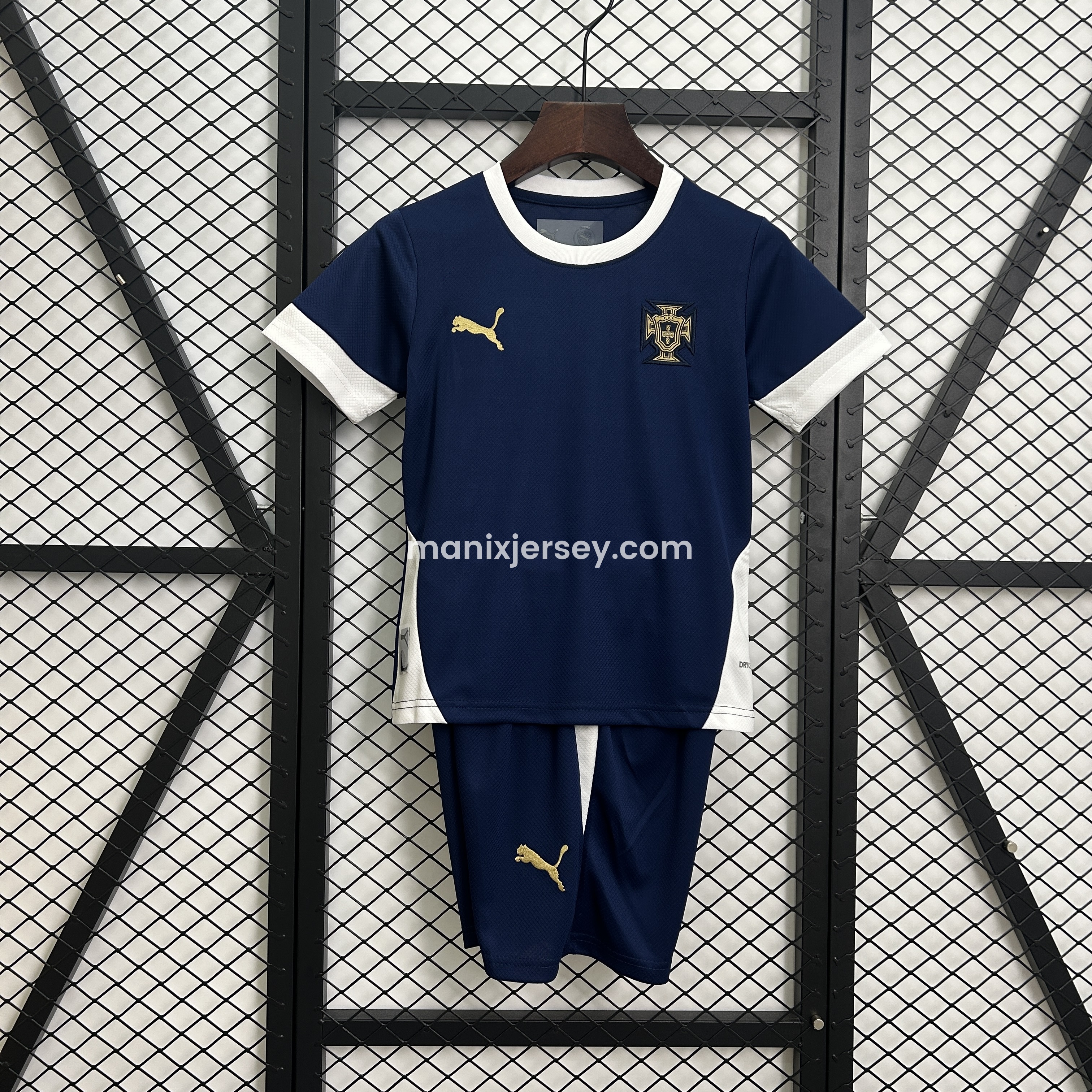 Portugal 2025-26 Royal Blue Training Kids Kit - ManixJersey