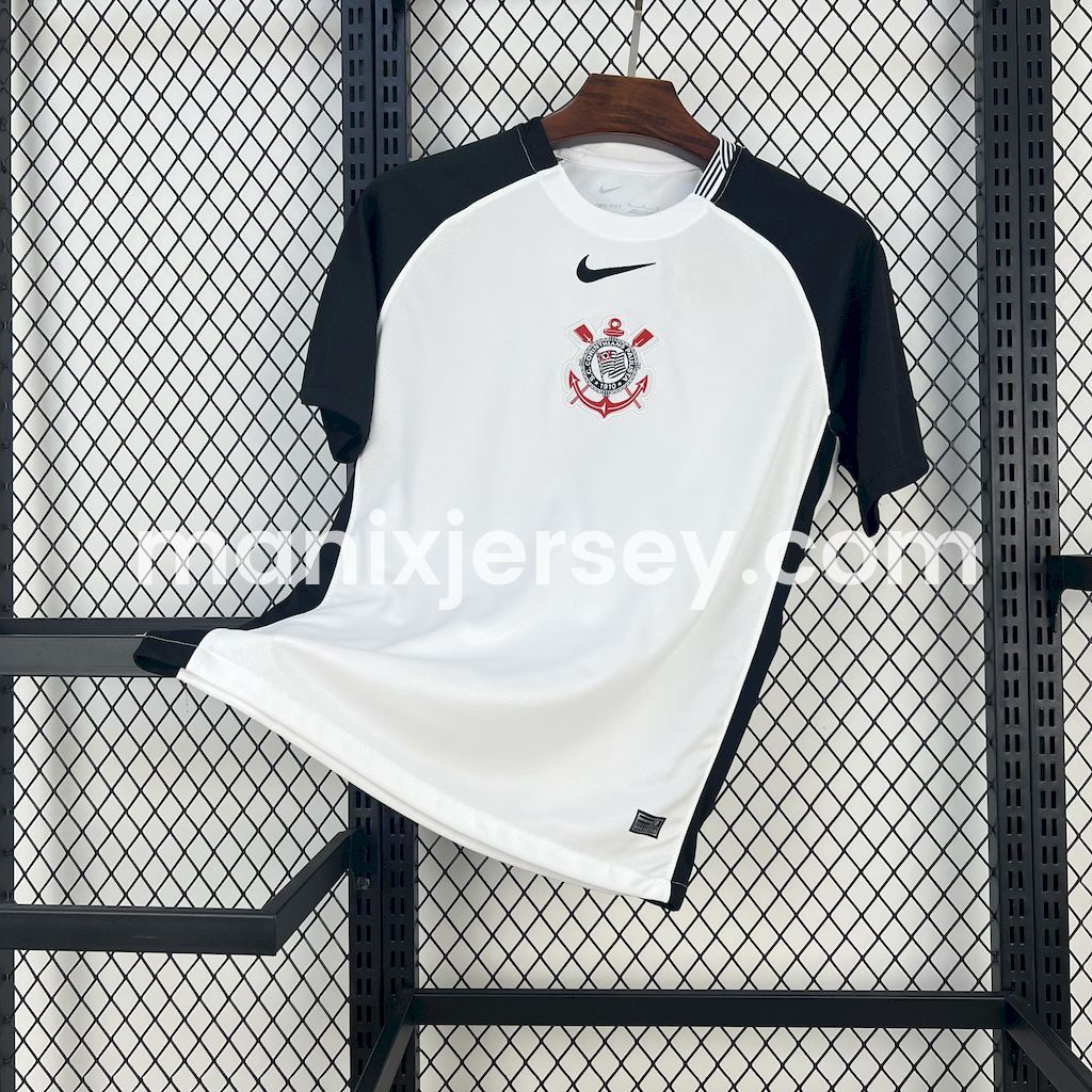 Corinthians 2025-26 Home Unsponsored Jersey - Fans Version - ManixJersey