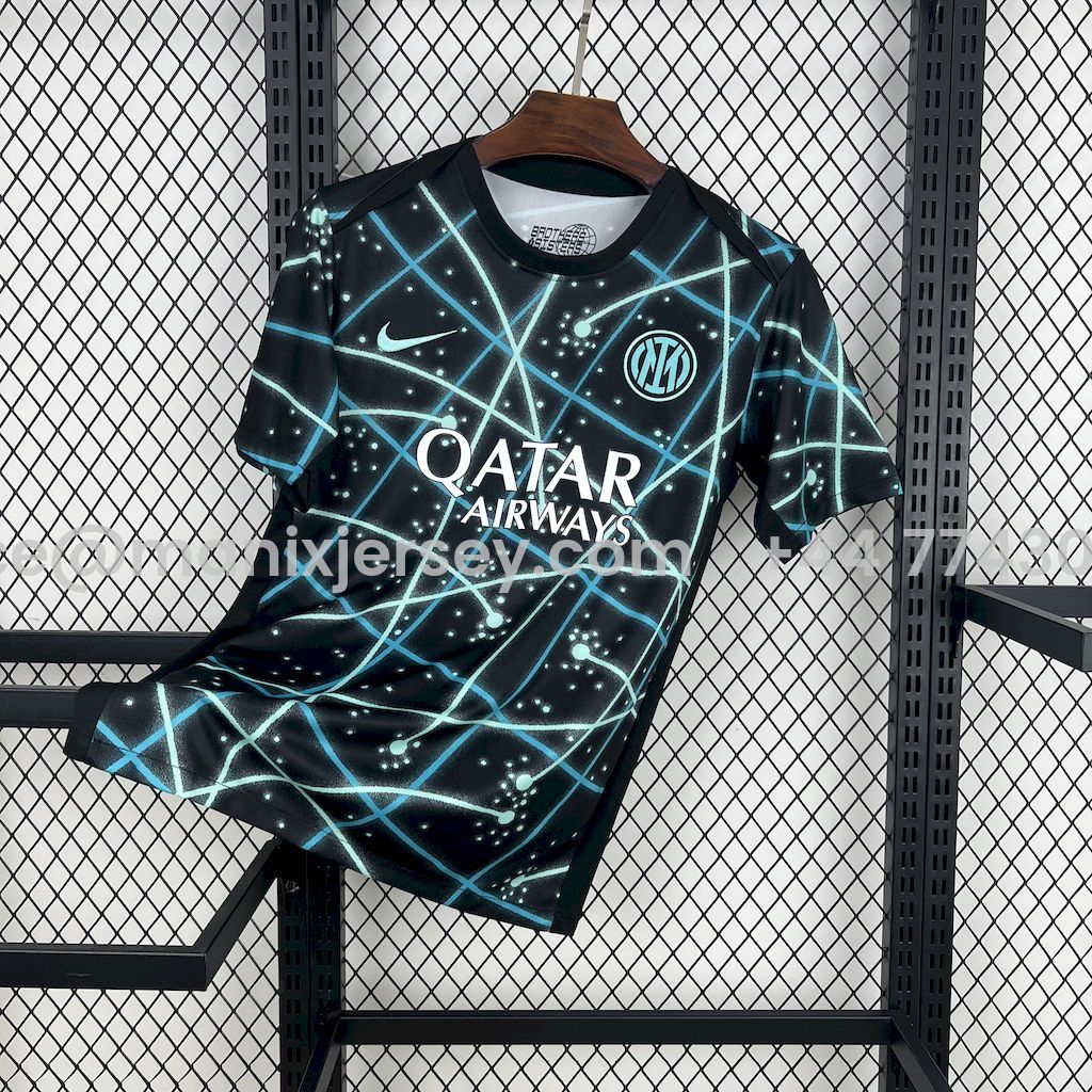 Inter Milan 25-26 Black Blue Pre-Match Training Jersey - Fans Version - ManixJersey