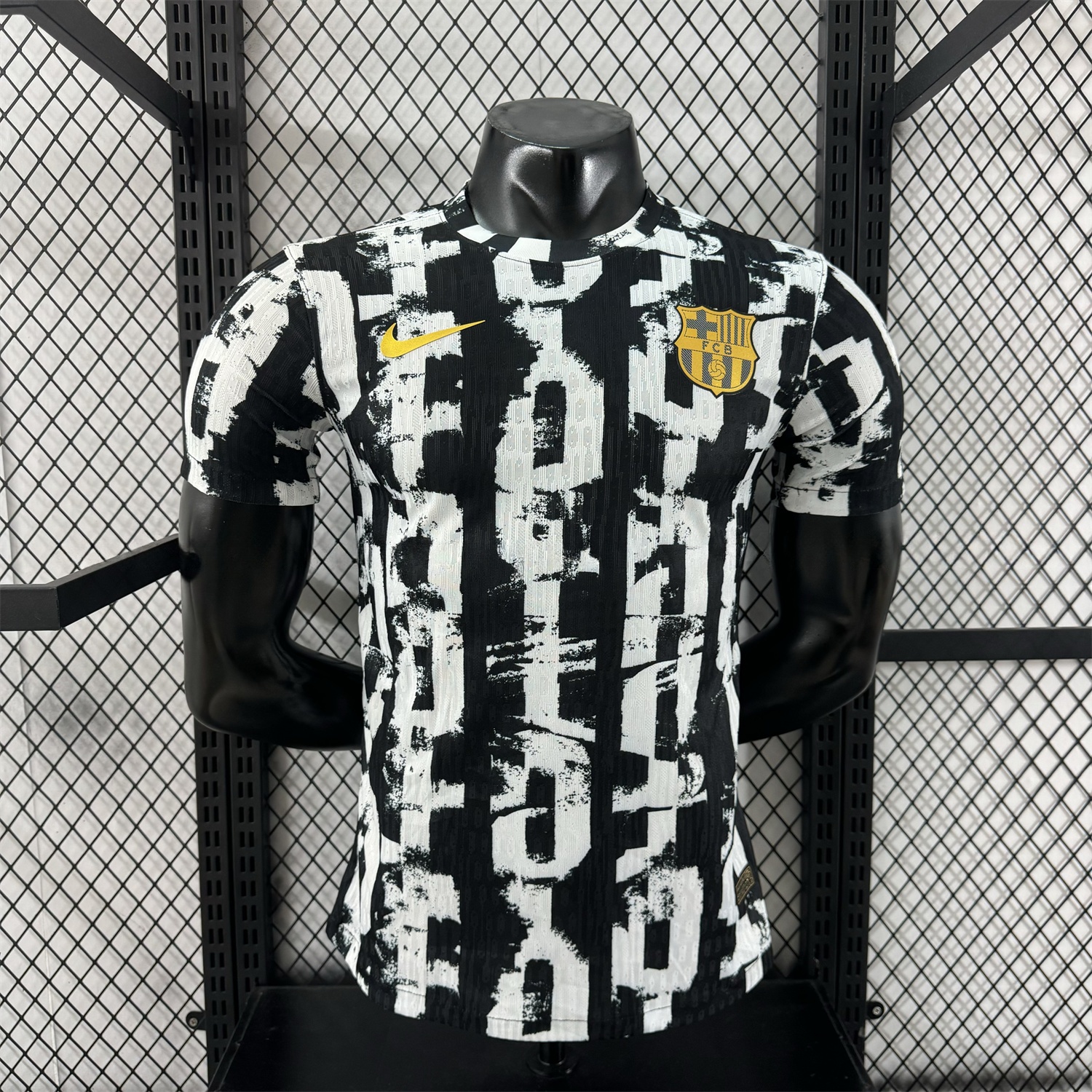 B.A.R.S.A 25-26 Unsponsored White & Black Letters Special Jersey - Player Version - ManixJersey