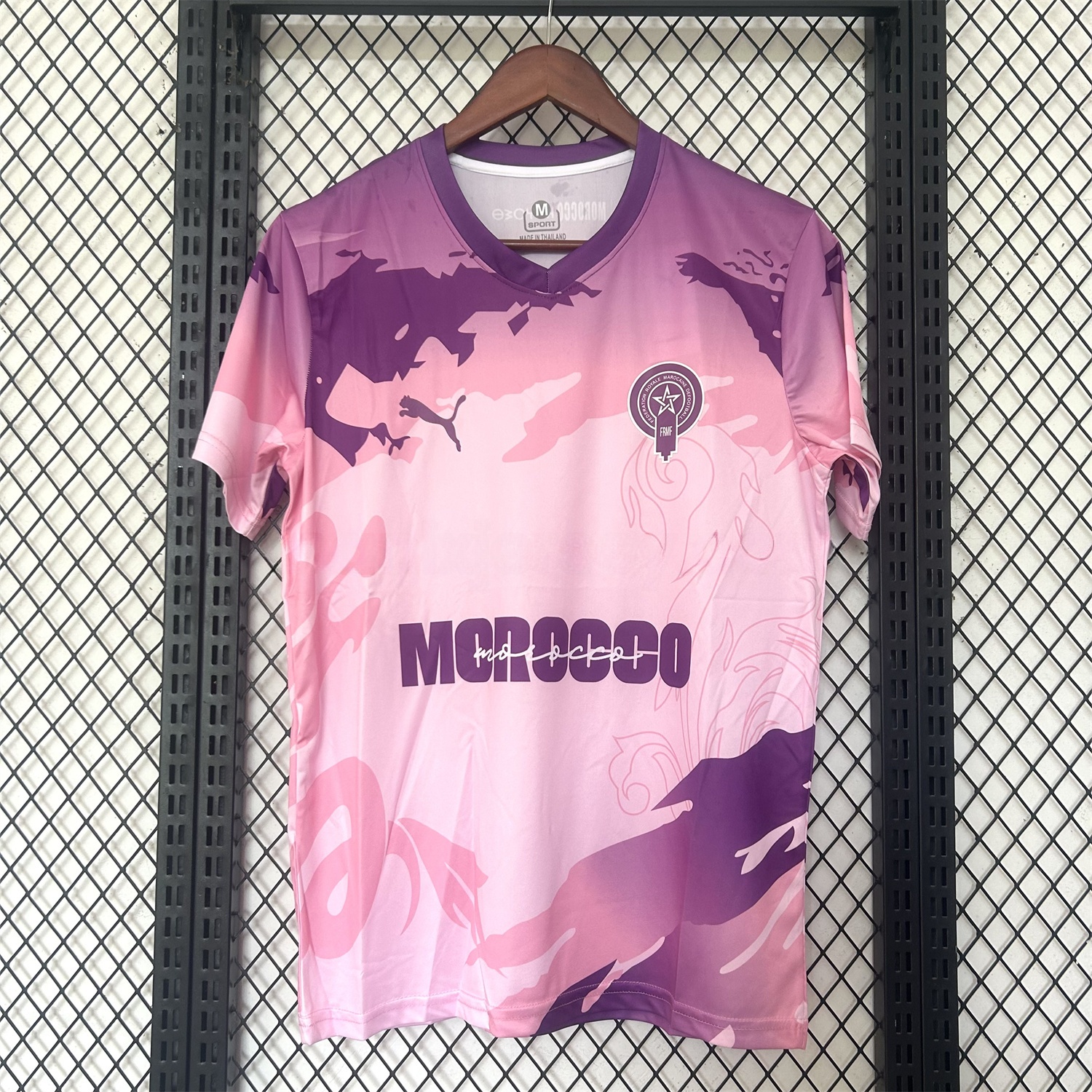 Morocco 25-26 Purple Pattern Pink Training Jersey - Fans Version - ManixJersey
