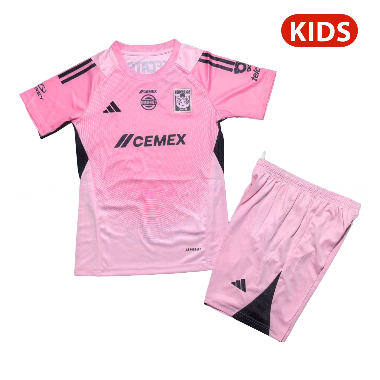 Tigres UANL 25-26 Pink Goalkeeper Kids Kit - ManixJersey