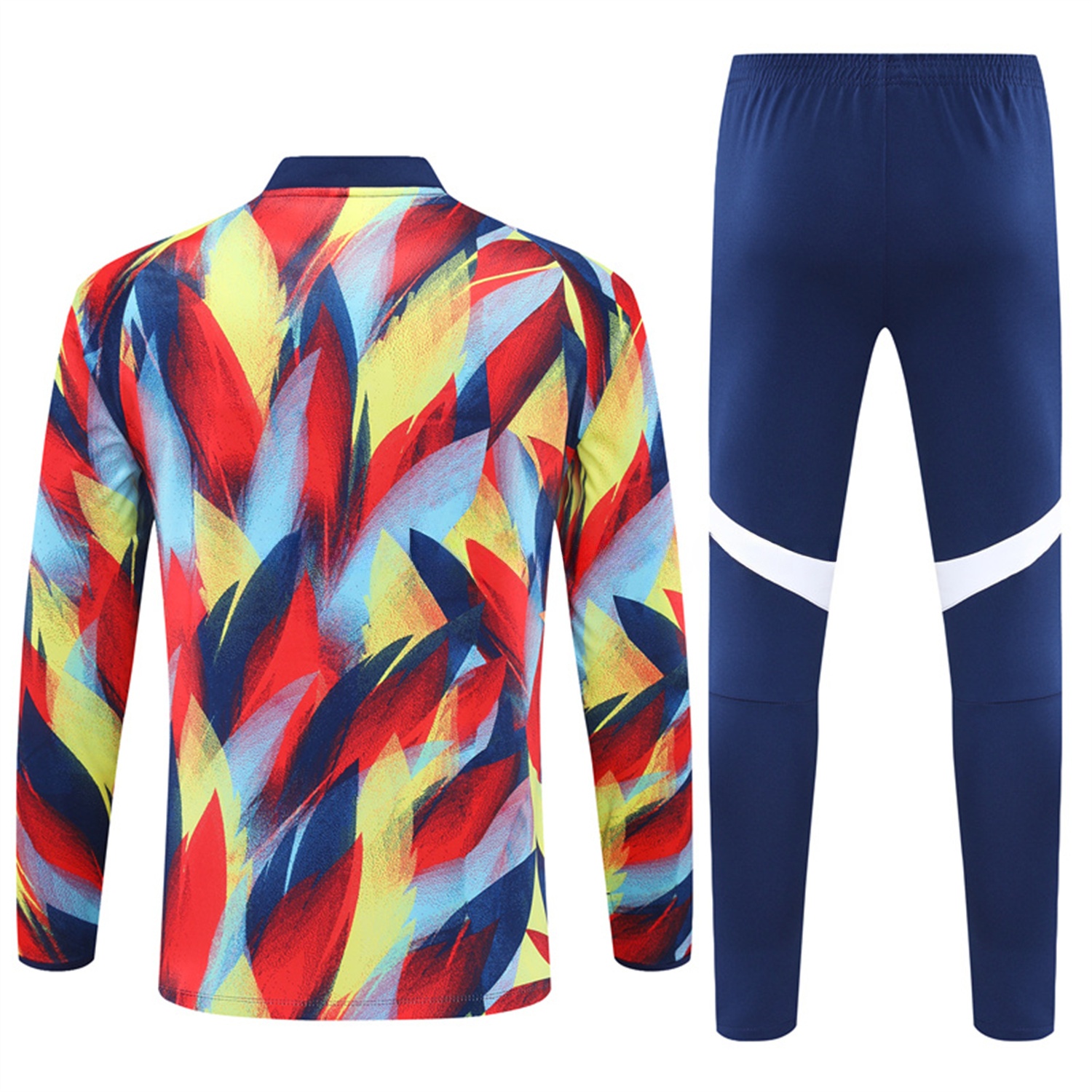 Arsenal 25-26 Kid Long Sleeves Training Set - Colorful Camouflage Top & Royal Blue Pants - ManixJersey
