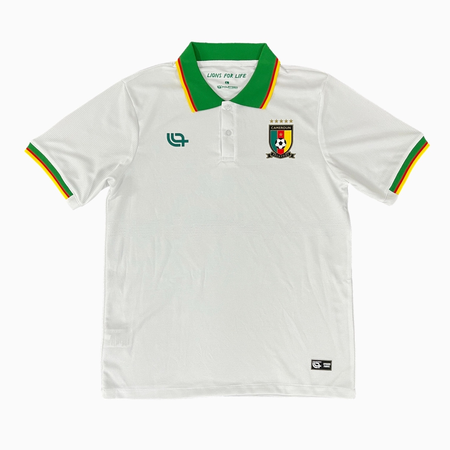 Cameroon 25-26 White Polo Training Jersey - Fans Version - ManixJersey