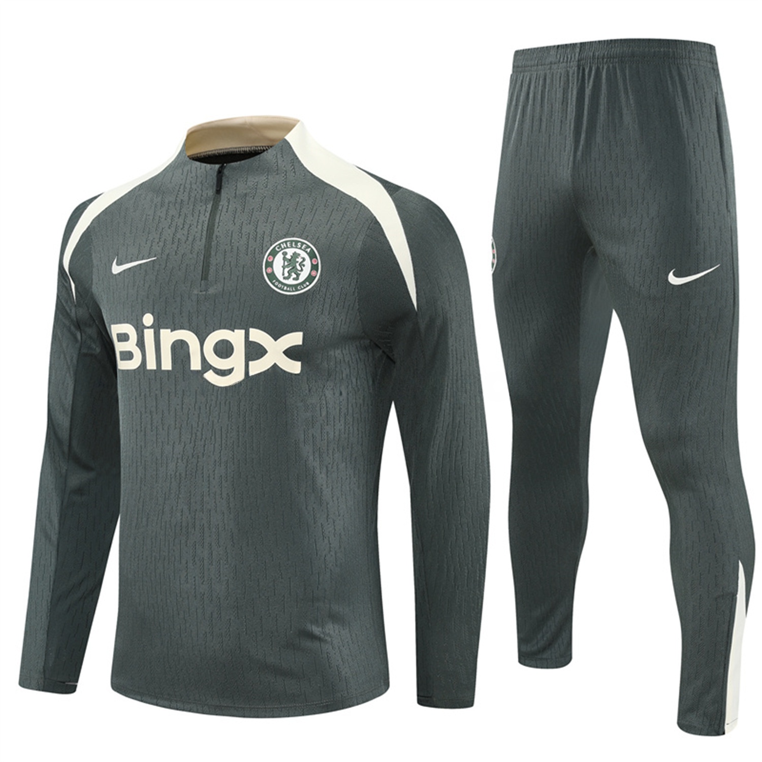 C.H.E.L.S.E.A 25-26 Long Sleeves Training Set - Army Green Top & Army Green Shorts - ManixJersey