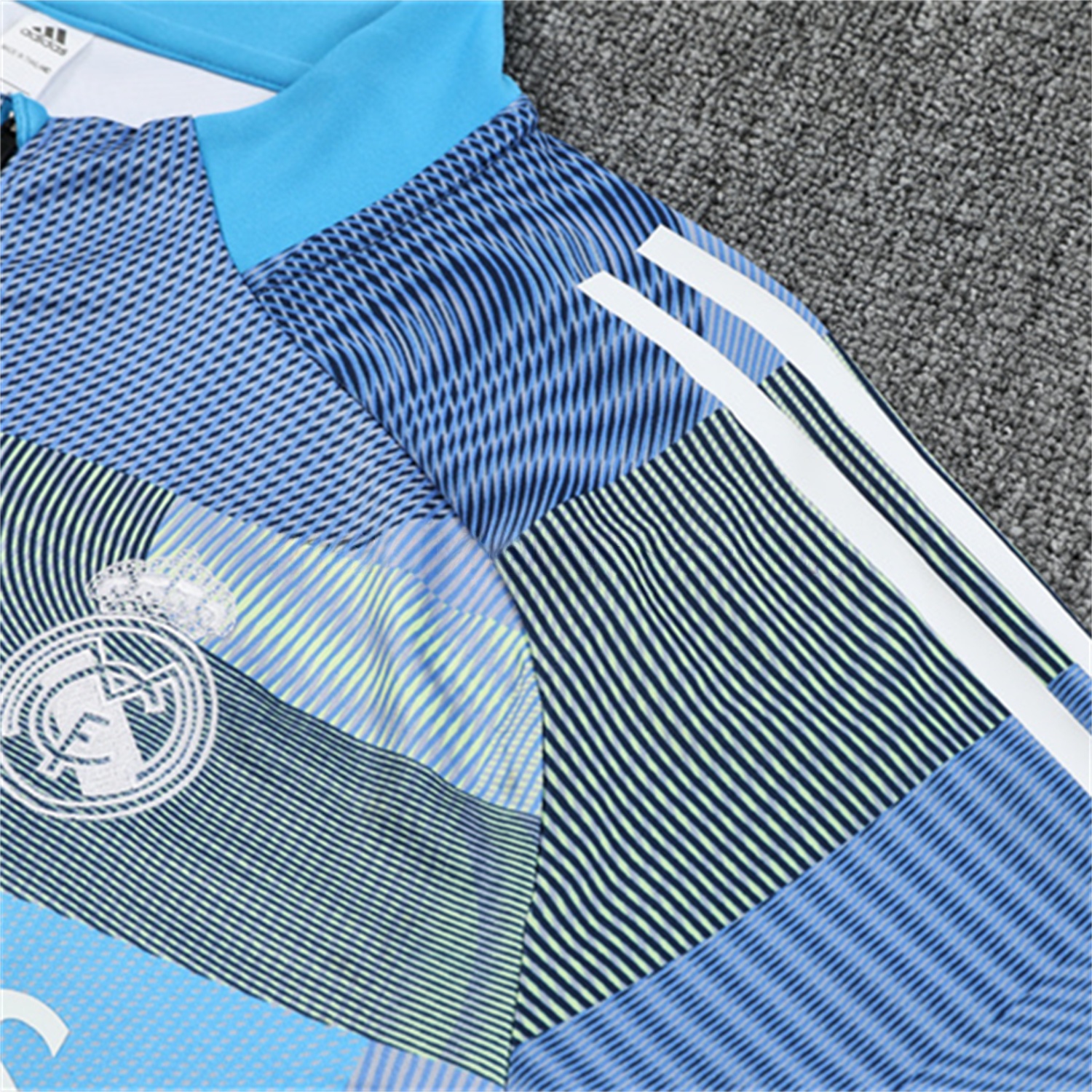 Real Madrid 25-26 Long Sleeves Training Set - Blue-Gray Camouflage Top & Blue Pants - ManixJersey
