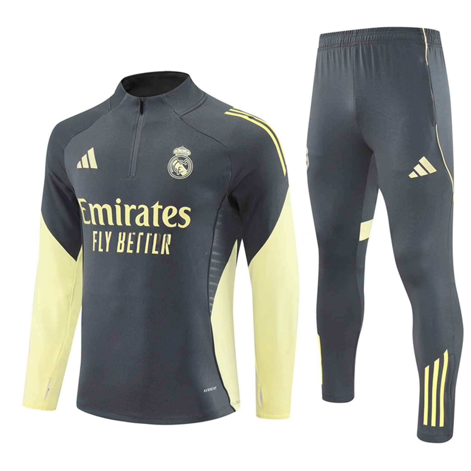 Real Madrid 25-26 Long Sleeves Training Set - Gray Top & Gray Pants - ManixJersey