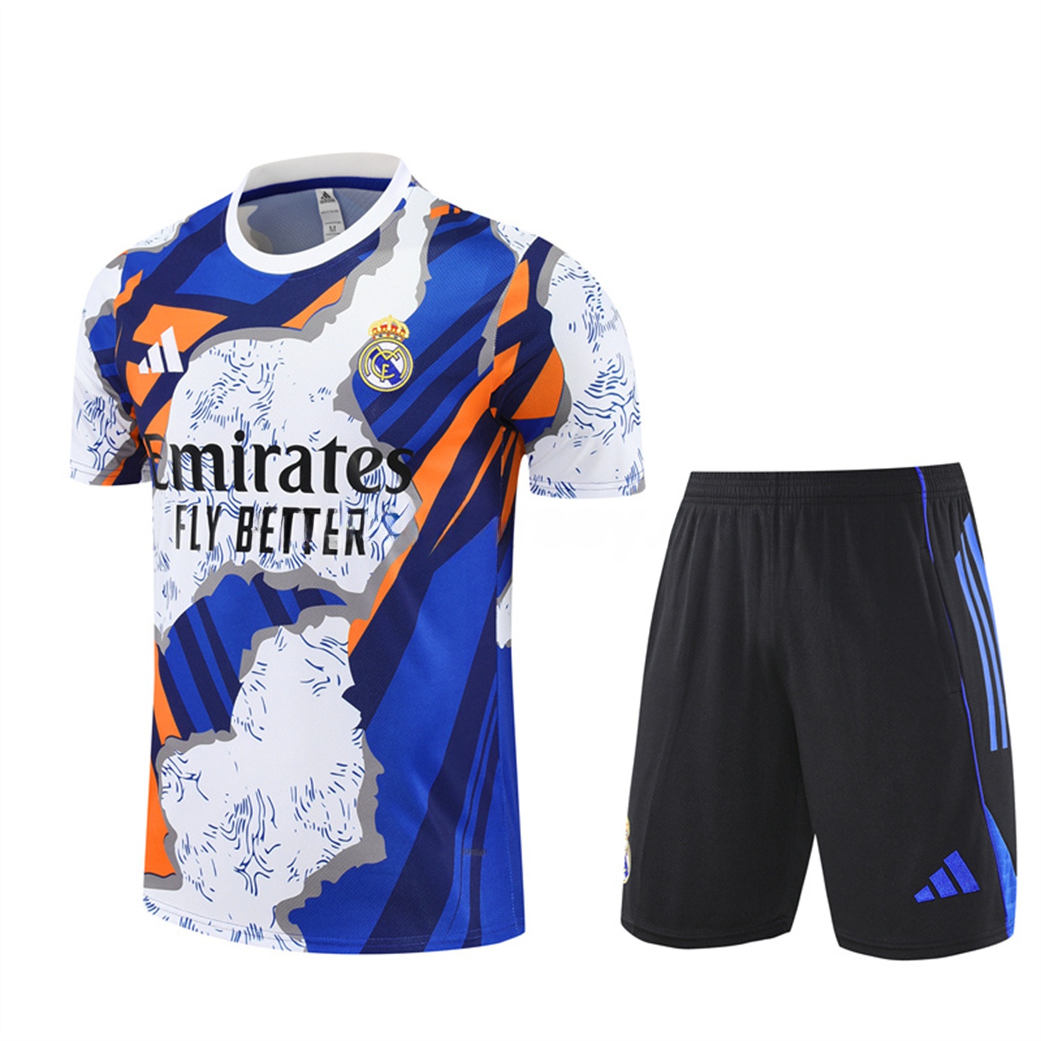 Real Madrid 25-26 Short-Sleeve Training Set - CamouflageTop & Black Shorts - ManixJersey