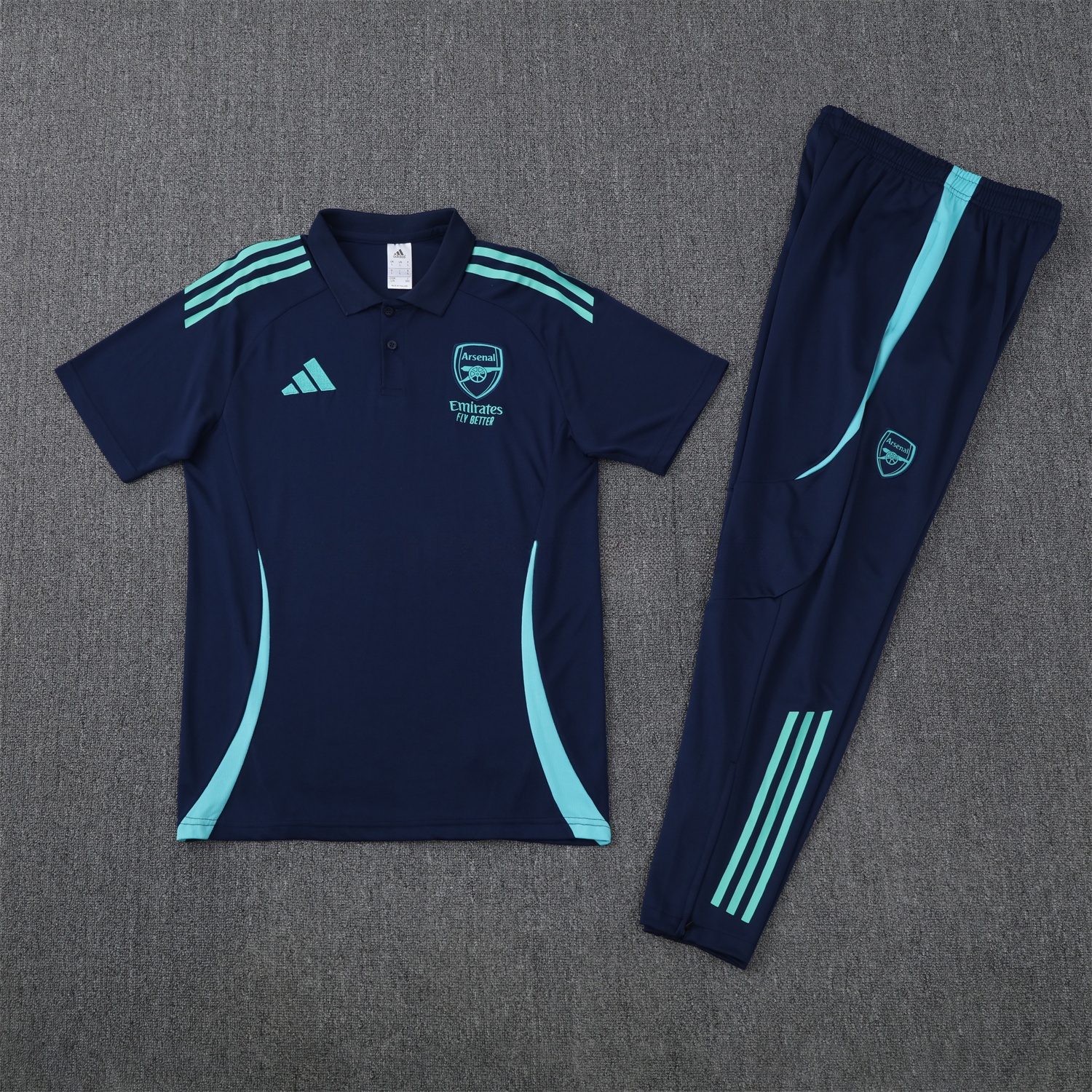 Arsenal 25-26 POLO Short-Sleeve Training Set - Deep Blue Top and Pants - ManixJersey
