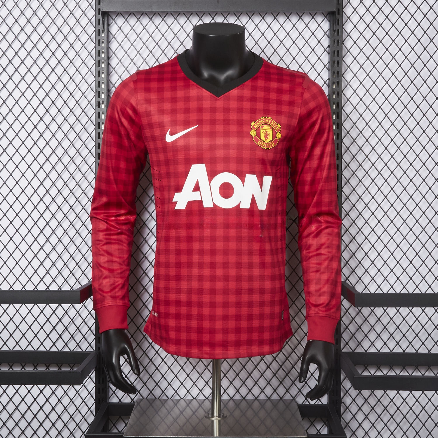 Retro Manchester United 2012-13 Home Long Sleeve Jersey - Player Version - ManixJersey