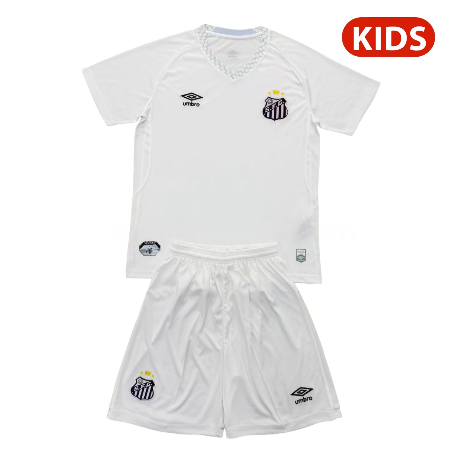 Santos 25-26 Home Unsponsored Kids Kit - ManixJersey