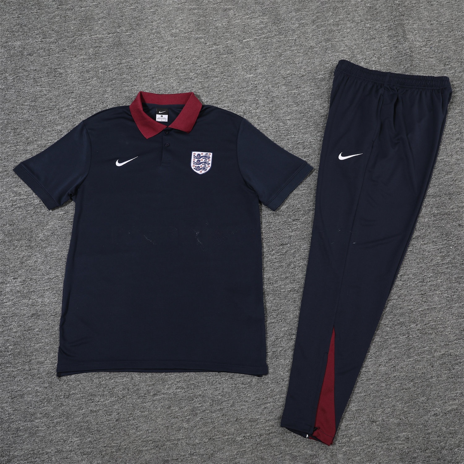 England 25-26 POLO Short-Sleeve Training Set - Deep Blue Top and Pants - ManixJersey
