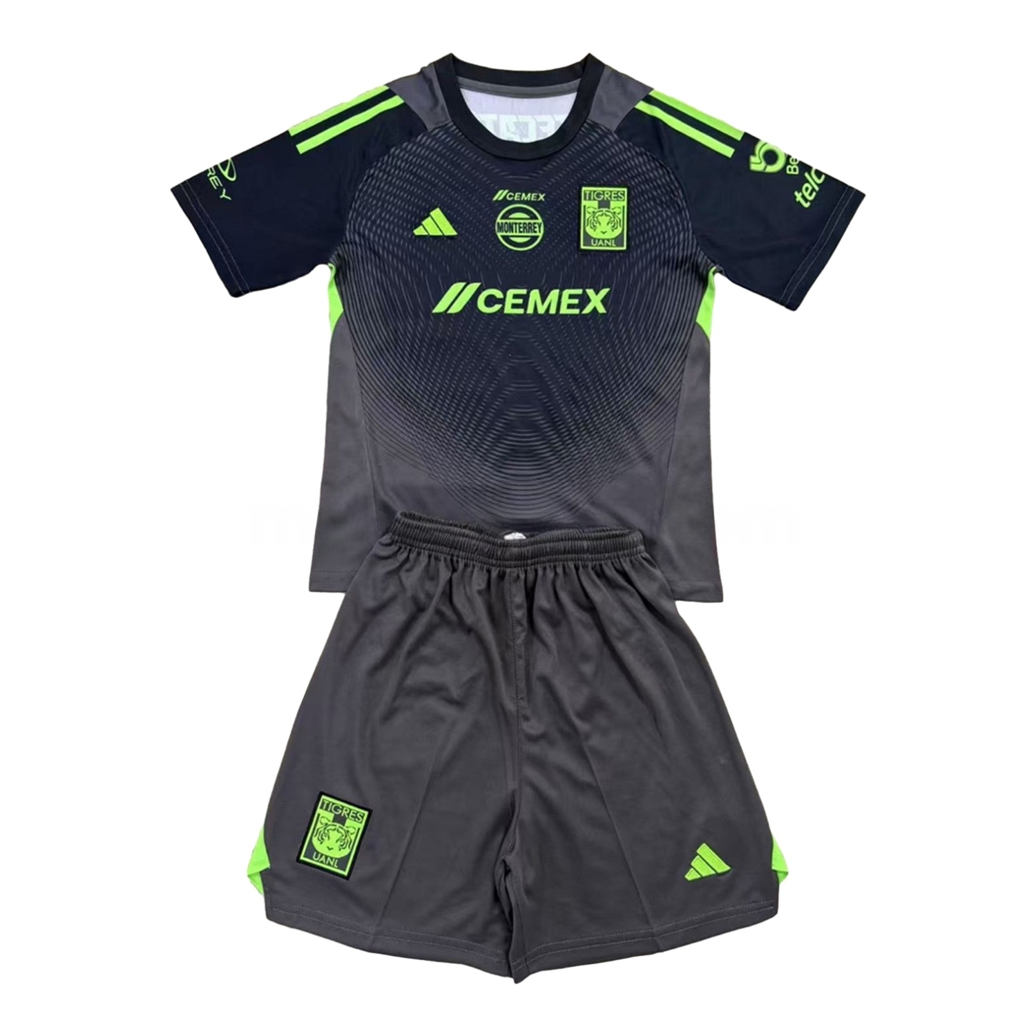 Tigres UANL 25-26 Grey Black Goalkeeper Kids Kit - ManixJersey