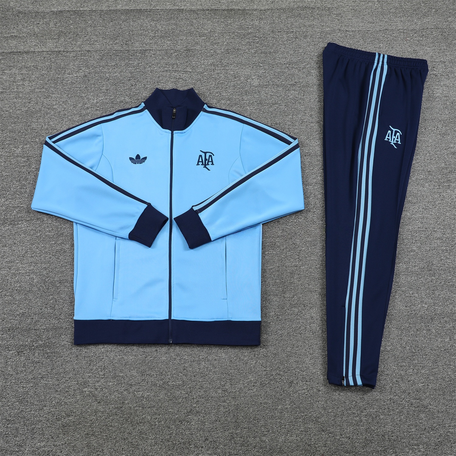 Argentina 24-25 Throwback Jacket Training Tracksuit - Blue Jackets & Deep Blue Pants - ManixJersey