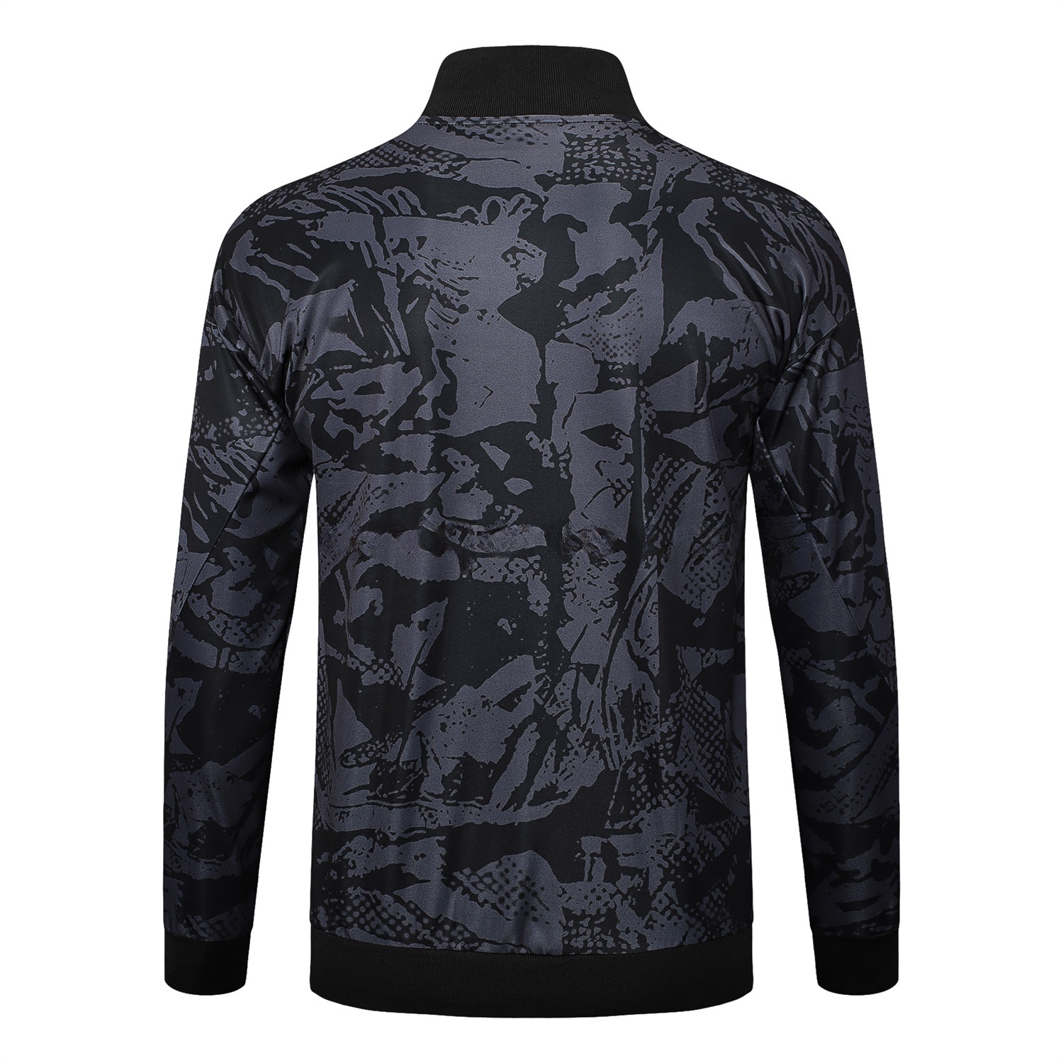 Corinthians 25-26 Jacket Training Tracksuit - Black and Gray Pattern Jackets & Black Pants - ManixJersey