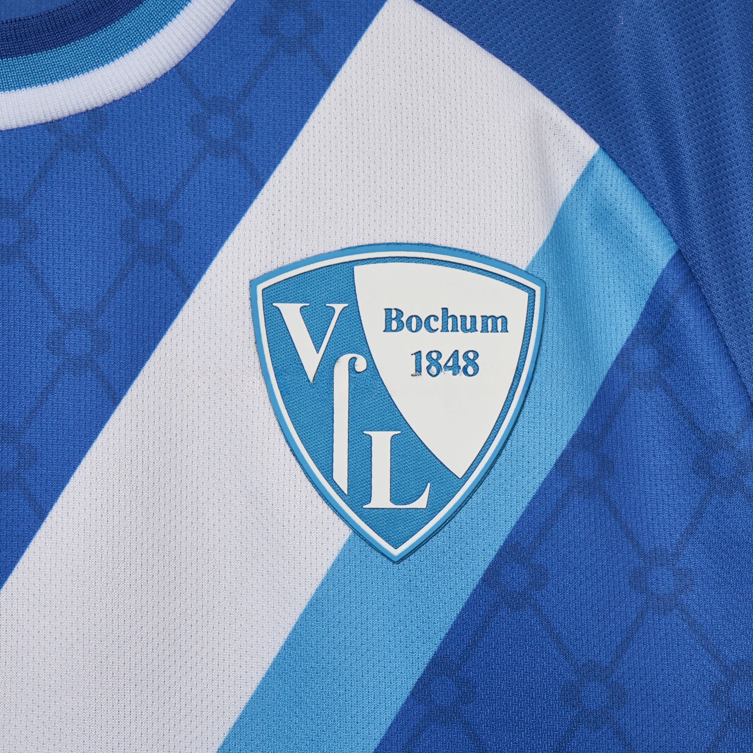 Bochum 24-25 White Slanted Stripe Special Jersey with Sponsors - Fans Version - ManixJersey