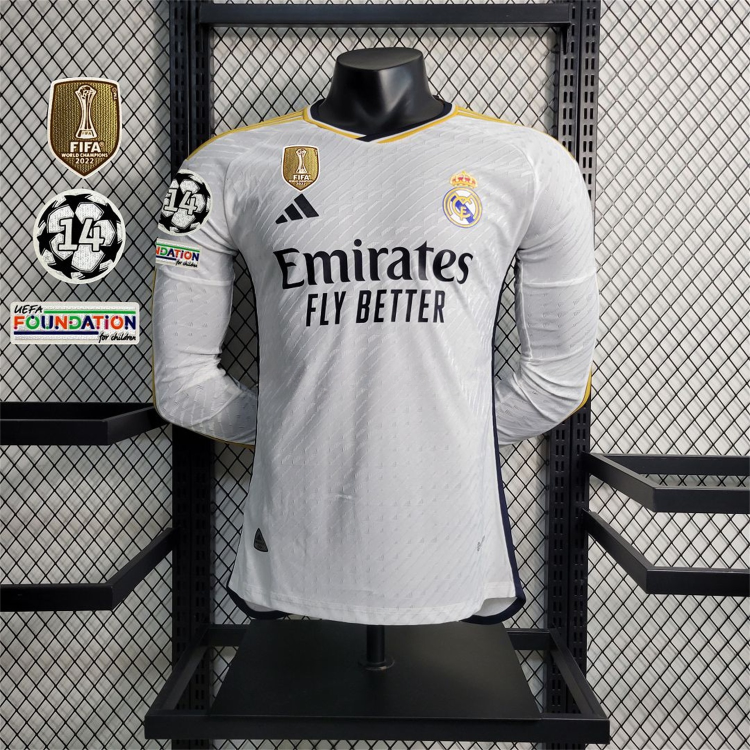 Retro Real Madrid 2023-24 Home Long Sleeves Jersey - Player Version - ManixJersey
