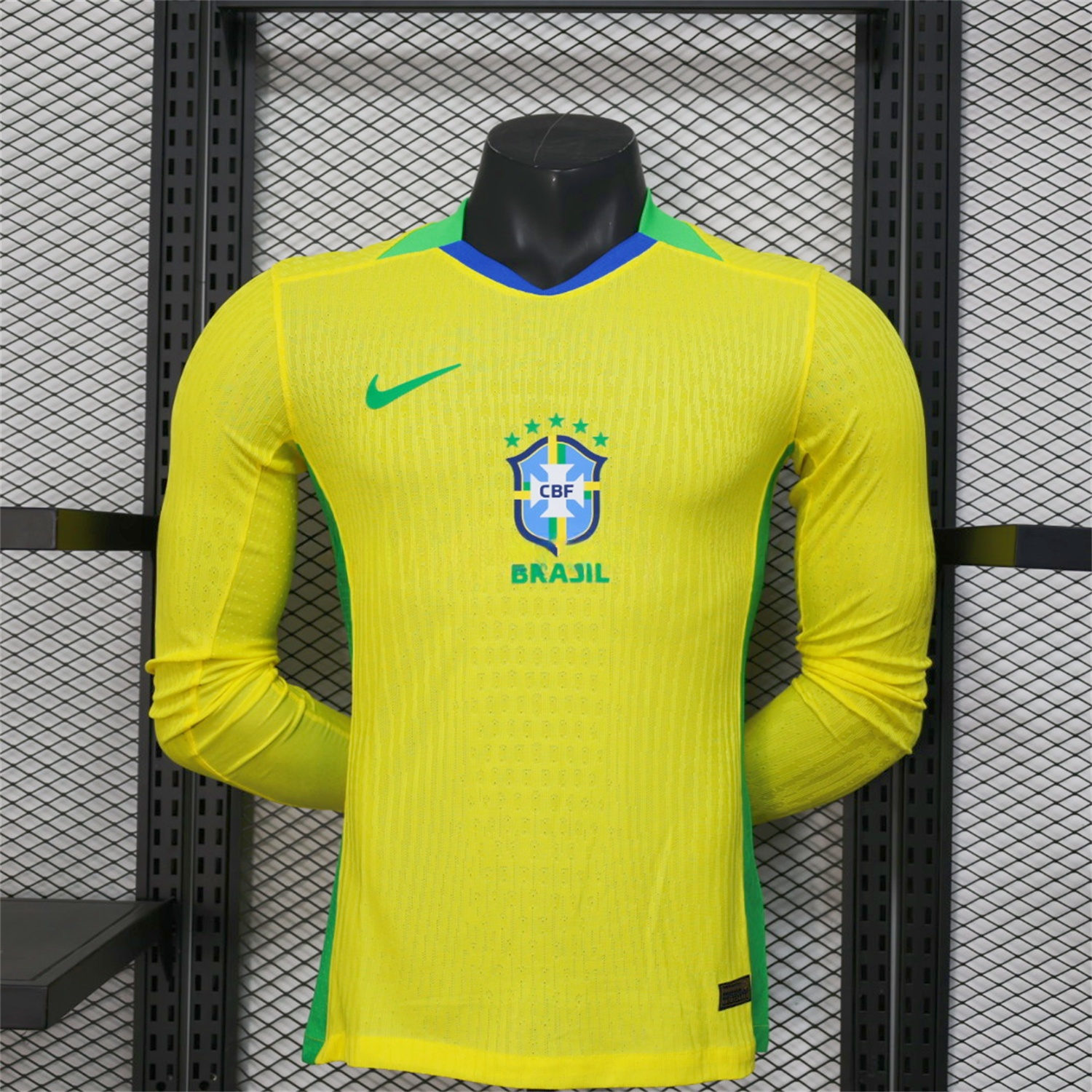 Brazil 2025 Women's Team Home Long Sleeves Jersey - Men's Player Version - ManixJersey