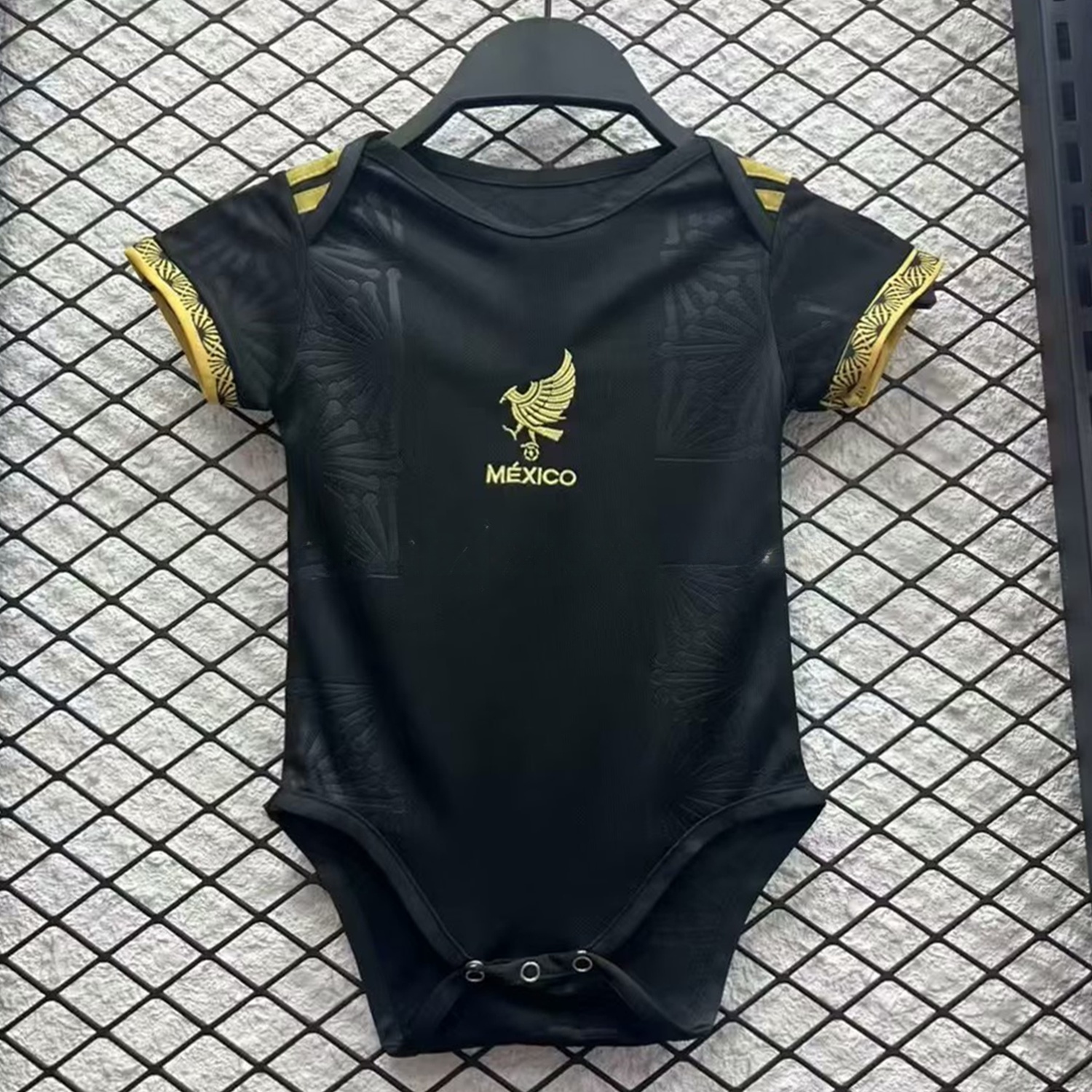 Mexico 2025 Gold Cup Black Baby Crawling Suit - ManixJersey