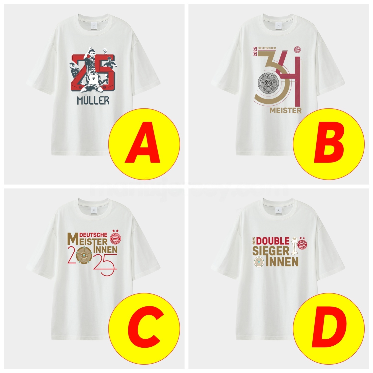 Bayern Munich Bundesliga Champions Deutscher Meister 2025 Unisex Pure Cotton T-shirt - ManixJersey