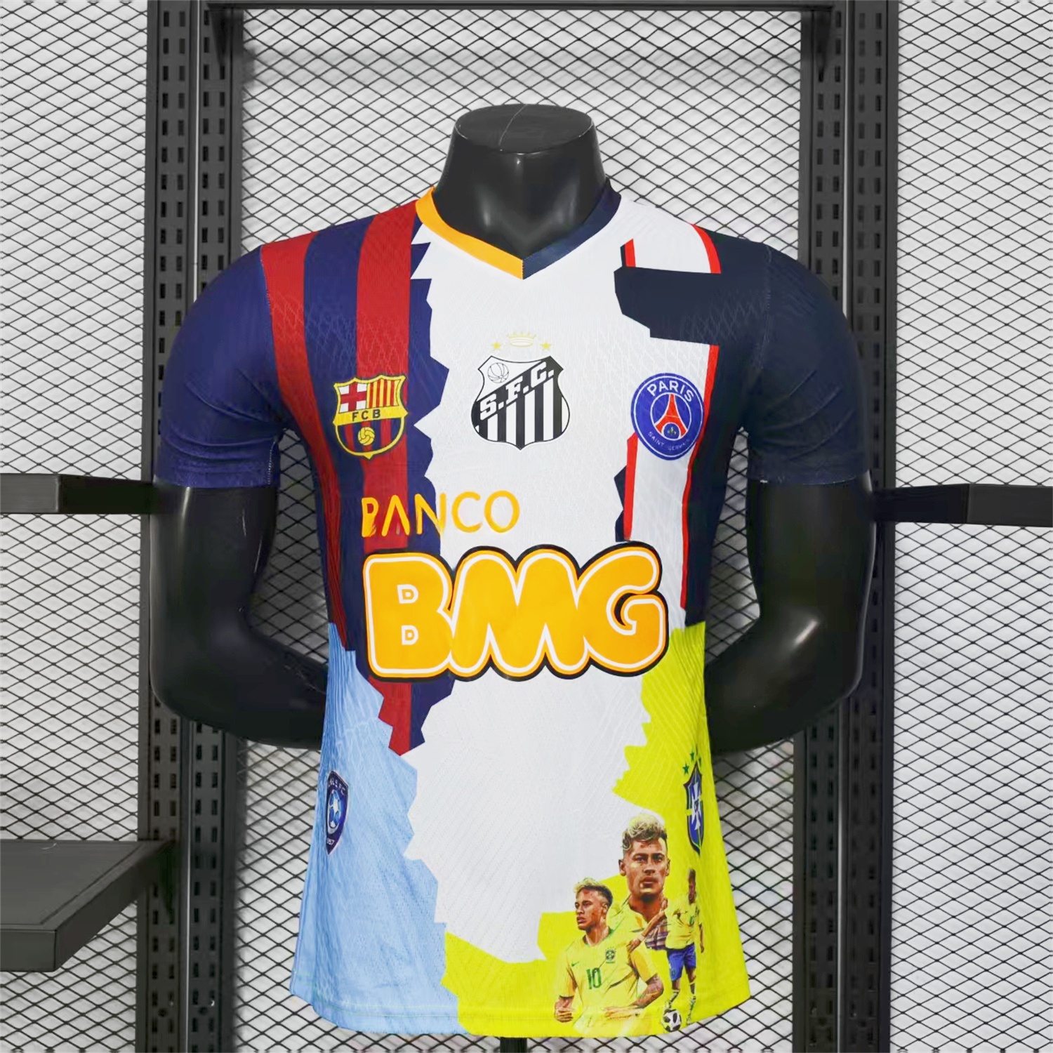 Neymar Career Commemorative Jersey - Player Version - B.A.R.S.A Brazil Paris Saint-Germain PSG Santos Al Hilal SFC - ManixJersey