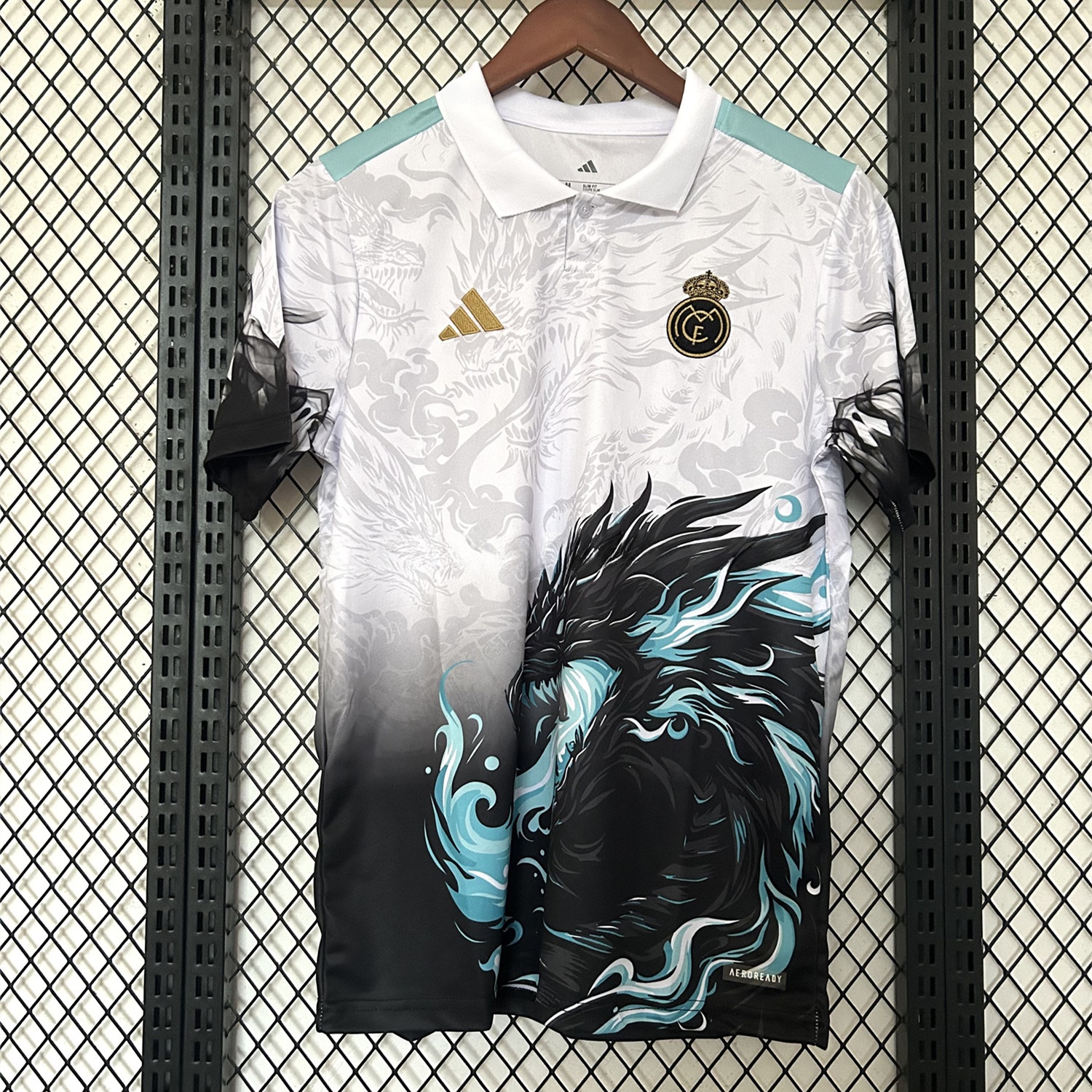 Real Madrid 25-26 Blue Fire Black Dragon Special Edition Jersey - Fans Version - ManixJersey