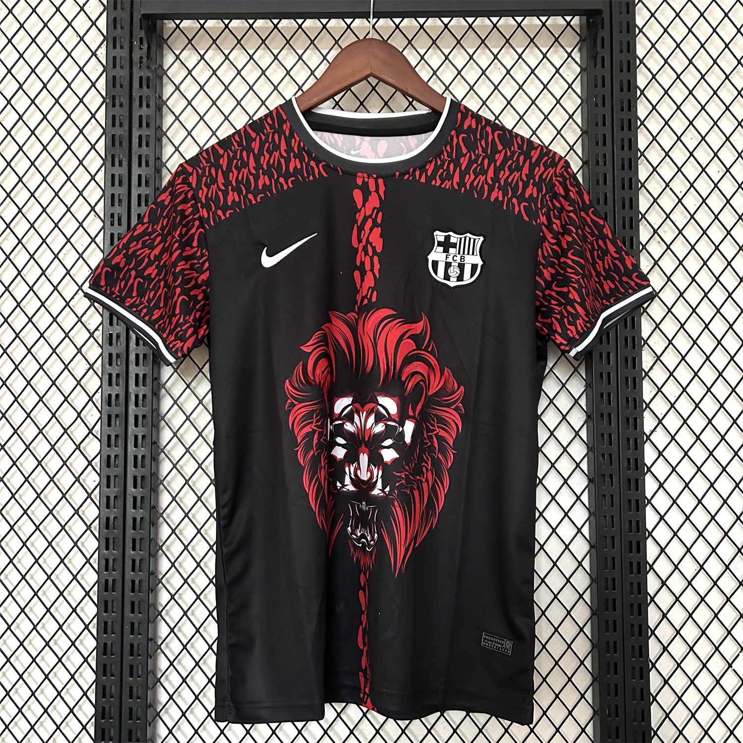 B.A.R.S.A 25-26 Red Lion Silhouette Black Jersey - Fans Version - ManixJersey