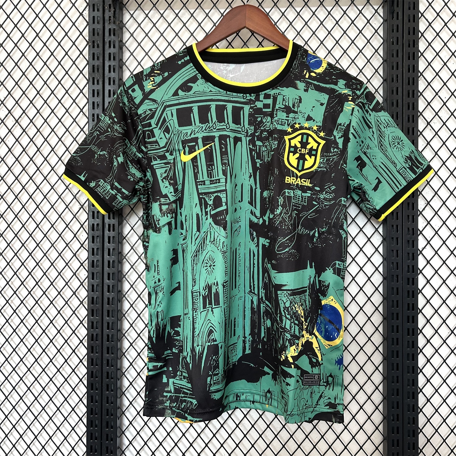 Brazil 2024 Black and Green Church Jersey - Fans Version - ManixJersey