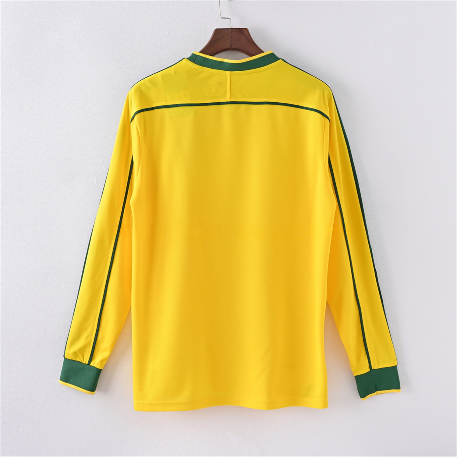 Retro Brazil 1998 Home Long Sleeves Jersey - ManixJersey