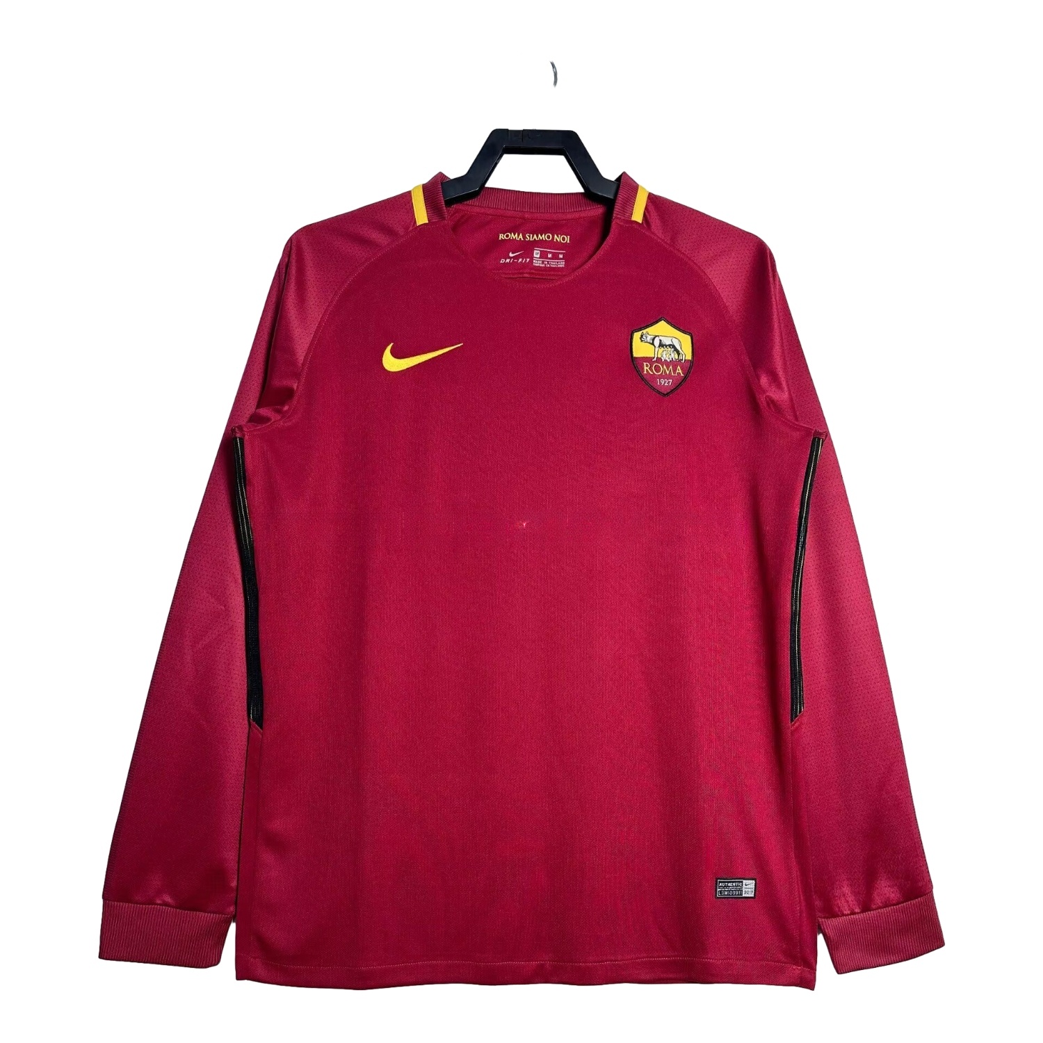 Retro Roma 2017-18 Home Long Sleeves Jersey - ManixJersey