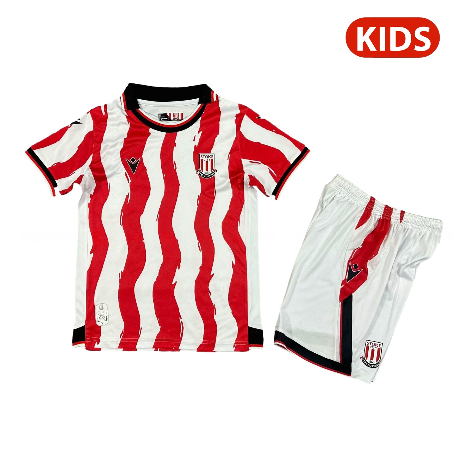 Stoke City 25-26 Home Kids Kit - ManixJersey