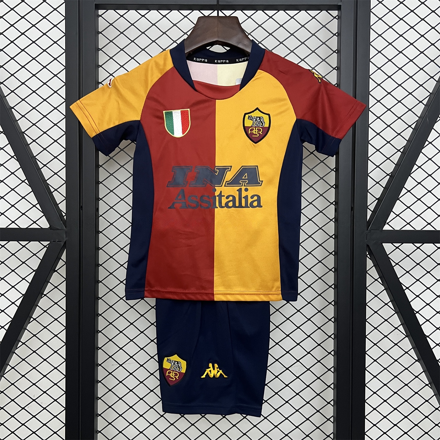 Retro Roma 2001-02 Home Kids Kit - ManixJersey
