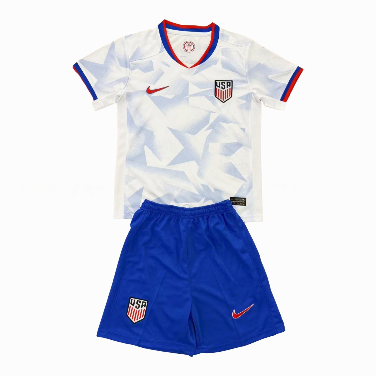 United States USA 25-26 Home White Men's Adult Jersey Set - Fans Version - ManixJersey