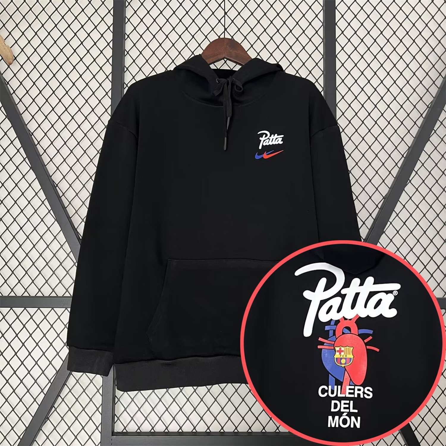B.A.R.S.A x Patta 25-26 Black Unisex Pullover Hoodie - ManixJersey