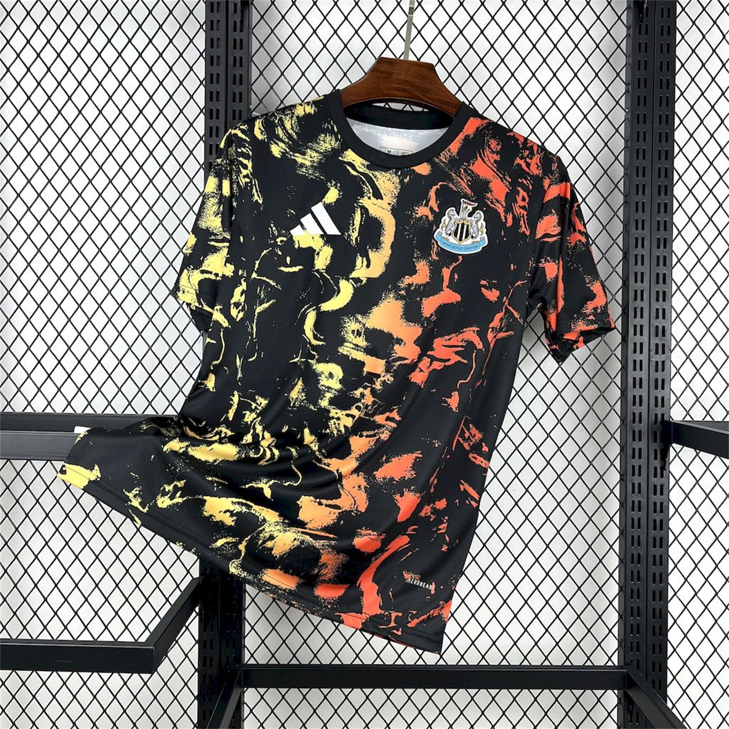 Newcastle United 25-26 Orange Red Graffiti Black Pre-Match Training Jersey - Fans Version - ManixJersey