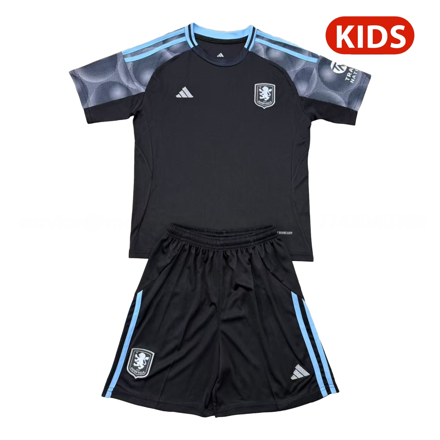 Aston Villa 25-26 Away Unsponsored Kids Kit - ManixJersey