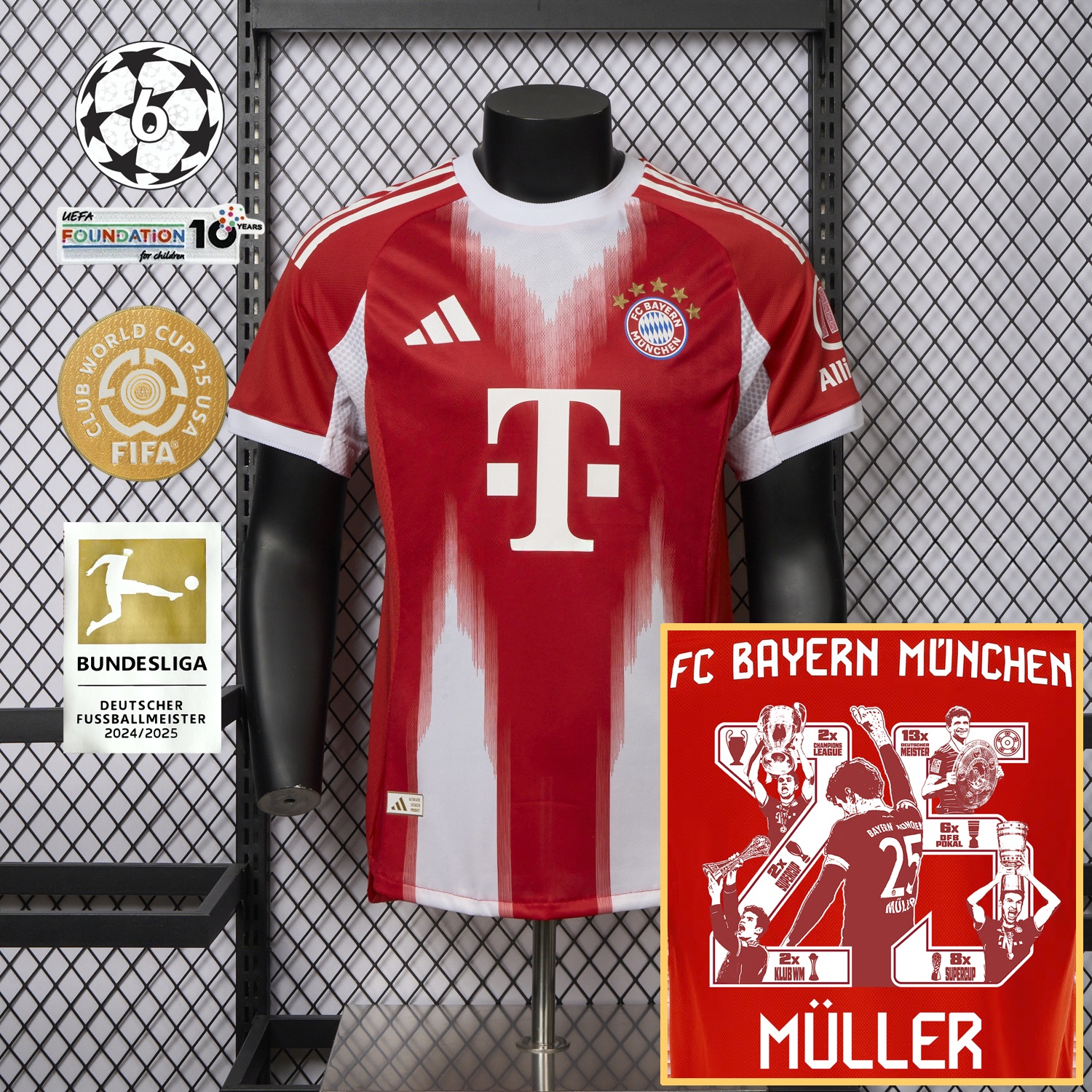 Bayern Munich 25-26 Home Müller Limited Edition Jersey - Player Version - ManixJersey