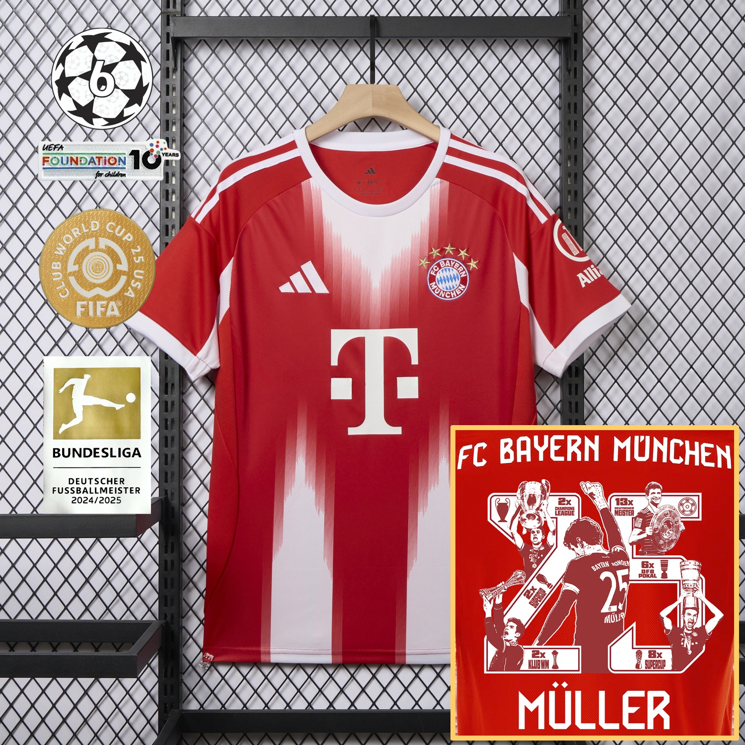 Bayern Munich 25-26 Home Müller Limited Edition Jersey - Fans Version - ManixJersey
